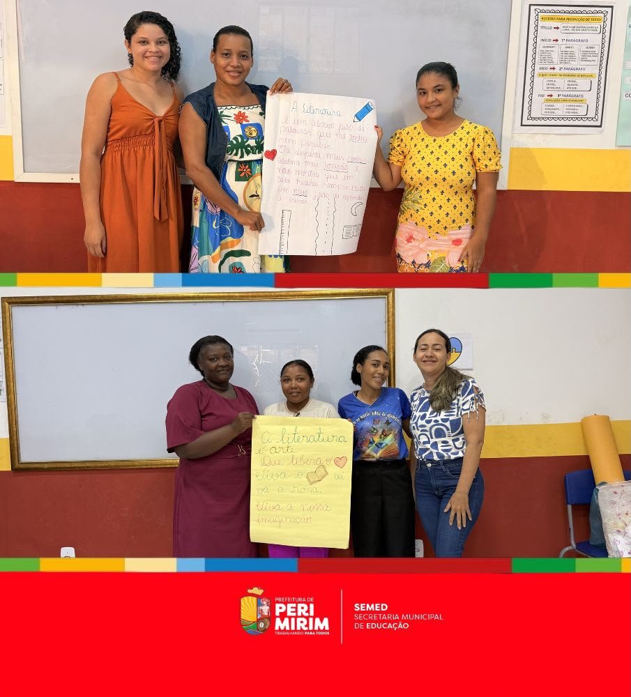Professores em atividade durante a formação